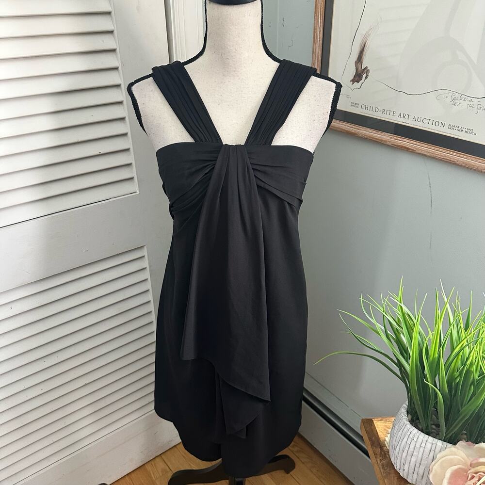 SHOSHANNA Dress Womens 4 Black Zoya Mini Halter Cocktail Fairy Coquette Party